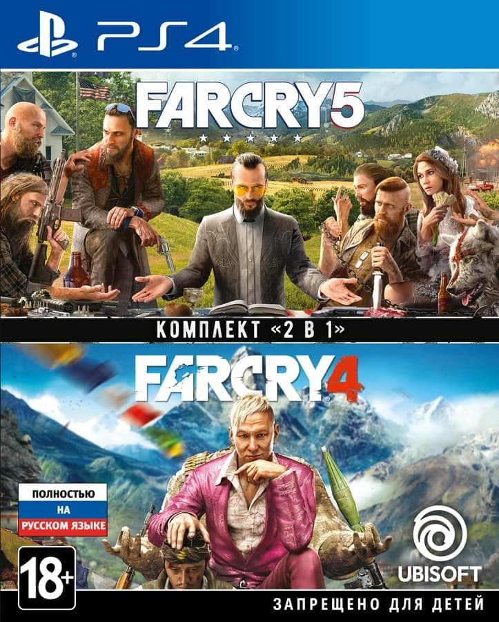 Far Cry 4 + Far Cry 5 (PS4, русская версия) от  MegaStore.kg