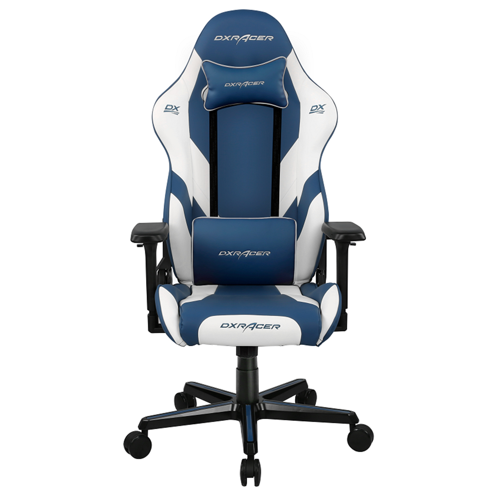 Кресло для геймеров DXRacer GC/G001/BW (сине-белое)