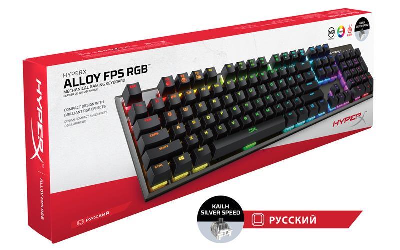HyperX Alloy FPS Mechanical Gaming Keyboard,Kailh Silver Speed HX-KB1SS2-RU 