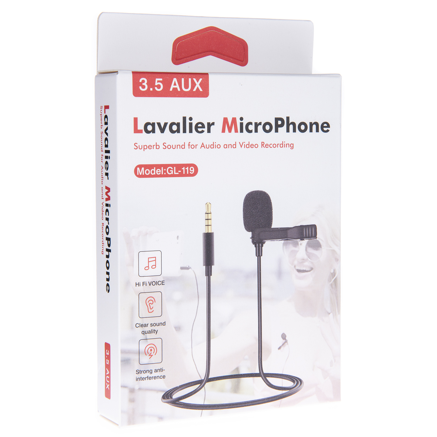 Петличный микрофон Lavalier MicroPhone 3.5AUX GL-119