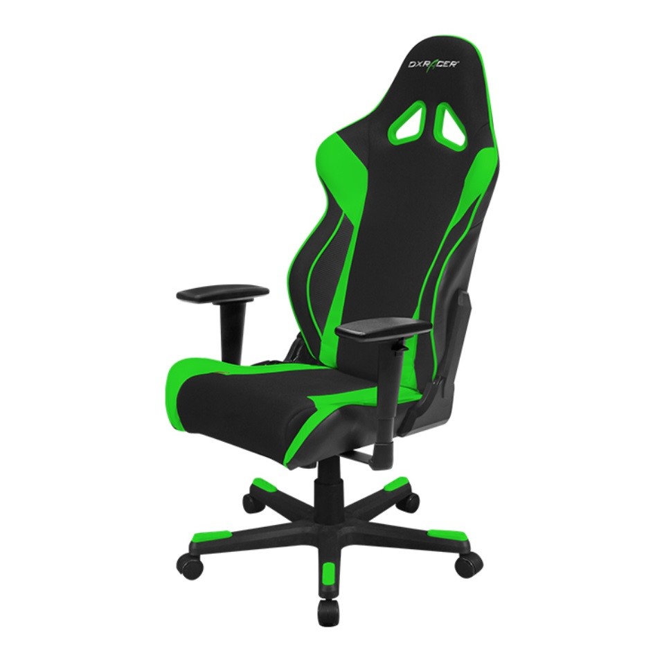 Кресло для геймеров DxRacer, OH/RW106/NE (черно-зеленое)