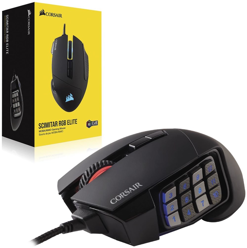 CORSAIR SCIMITAR RGB ELITE Optical MOBA/MMO Gaming Mouse